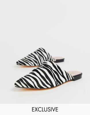 zebra print mules