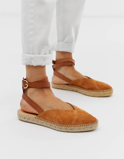 Office - Faris - Espadrilles en daim avec bride de cheville - Fauve