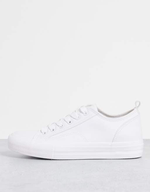 Office Features lace up trainers in white ASOS