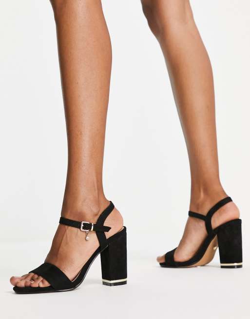 Office Hailey block heeled sandals in black