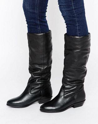 leather slouch boots