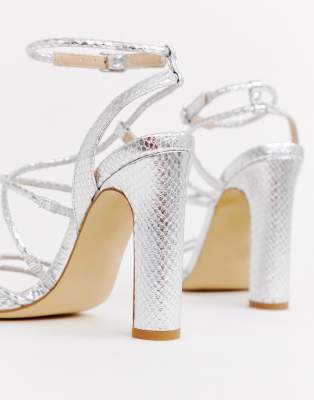 office shoes silver heels