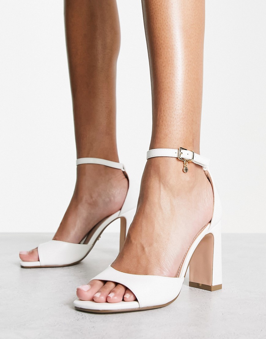 Office Hesitation Heeled Sandals In White