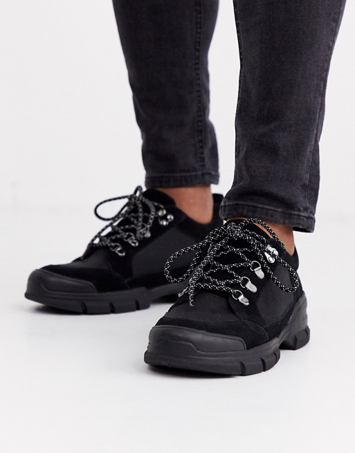 Office hiker trainers in black