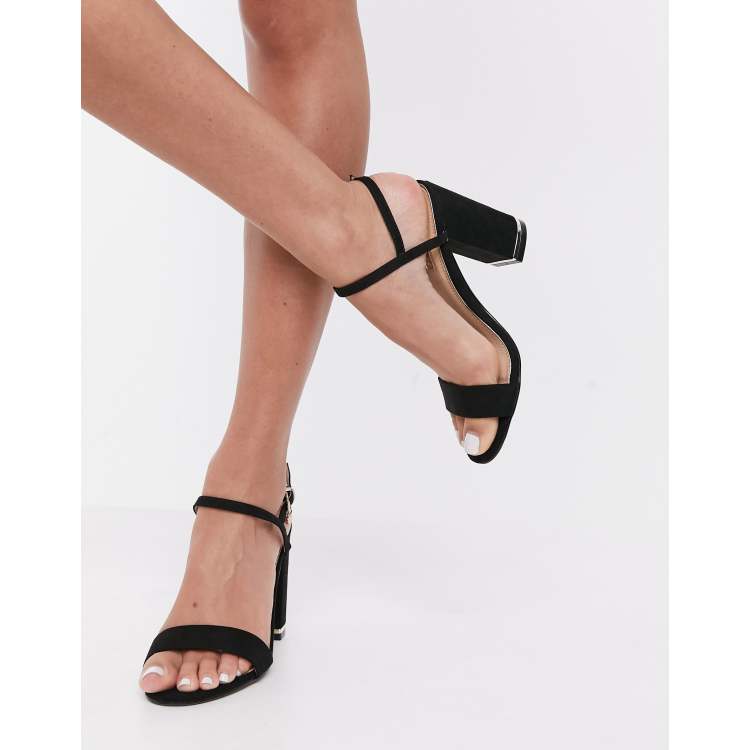 Office black strappy sandals hotsell