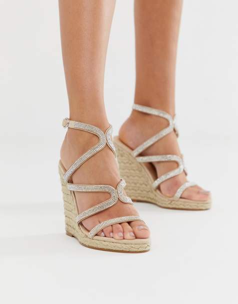 Office - Honeydew - Espadrilles compensées ornées - Argent