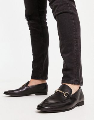 lemming bar loafers in black leather