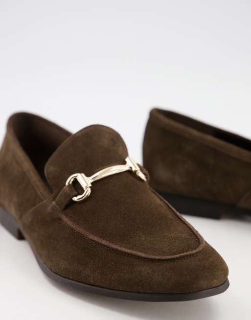 Office – Lemming – Bruna loafers i mocka med spänne, 3 av 4
