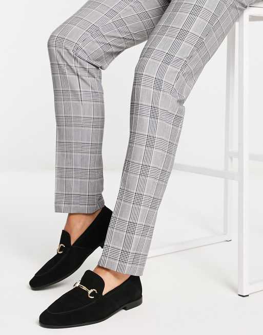 Office - Lemming - Loafers met staafje in zwart suède