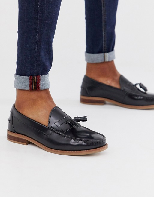 Office liho penny loafers in high shine black