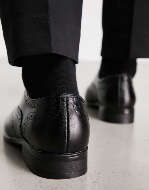 オフィス メンズ スニーカー シューズ Office macro brogues in black