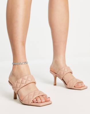 Office - Madina - Beige mule-sandaler med stilethæl