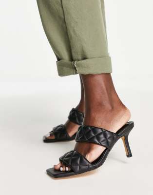 Office Madina stilletto mule heeled sandals in black - ASOS Price Checker