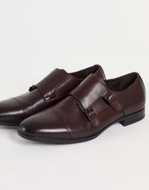 Office - Madison - Scarpe con fibbie in pelle marrone 
