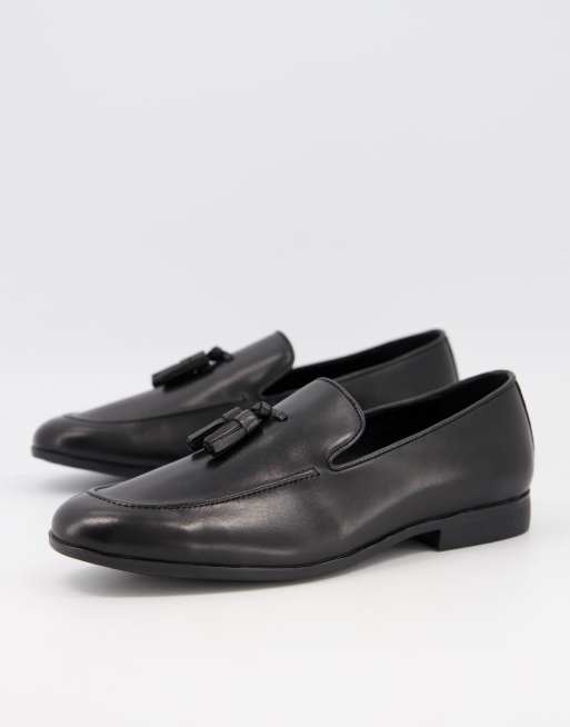 Office - Manage - Loafers met kwastjes in zwart leer