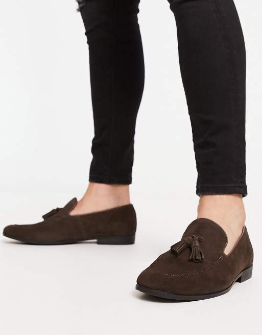 privacy JEP statistieken Office - Manage - Suède loafers met kwastje in bruin | ASOS