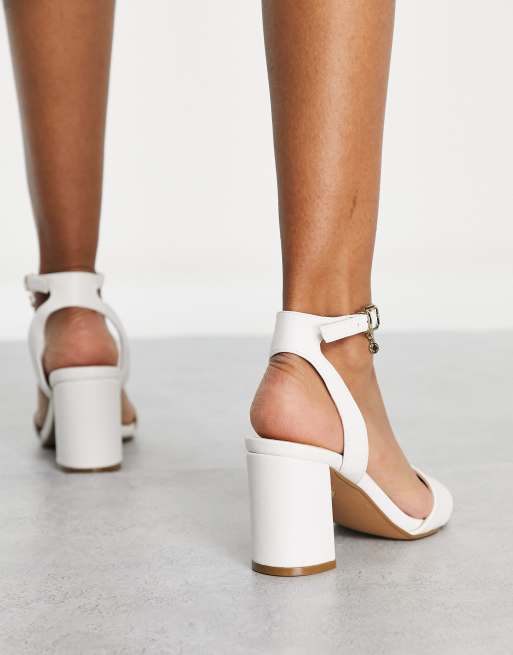 Office white hot sale heeled sandals