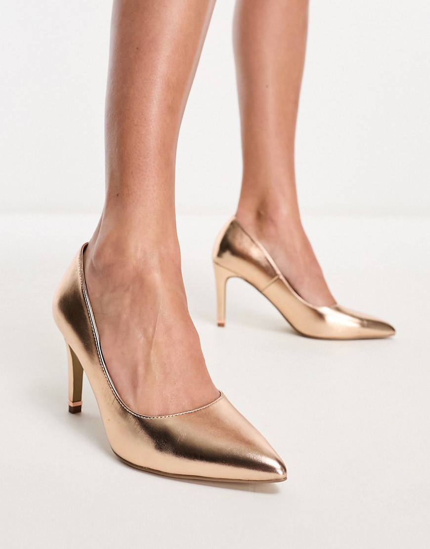 Office Marine Heeled Pumps In Rose Gold