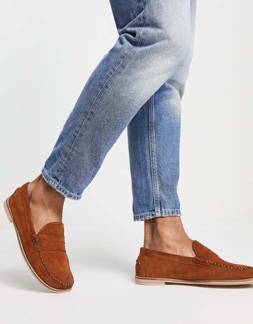 Suede penny clearance loafers womens