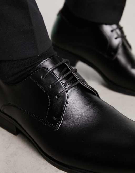 Office Micro Schnurschuhe aus Leder in Schwarz ASOS