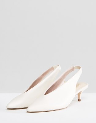 white slingback shoes