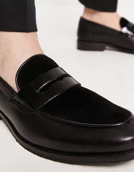 Office Patent Velvet Loafers