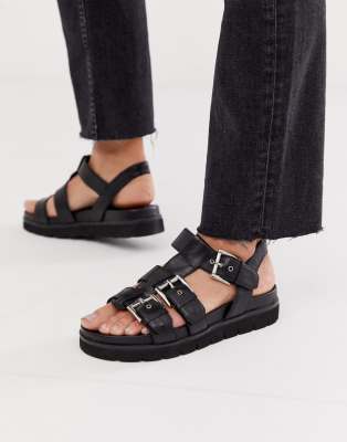 buckle leather sandals