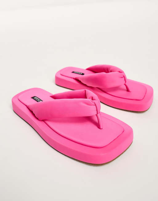 Office sala padded flip flops in pink