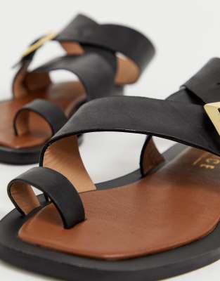 office black flat sandals