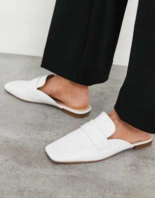 white mule loafer