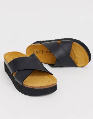 office cross strap sandals