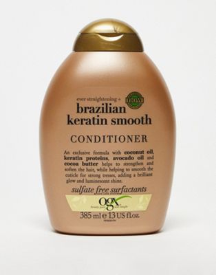 OGX Ever Straightening+ Brazilian Keratin Smooth Conditioner 385ml - ASOS Price Checker