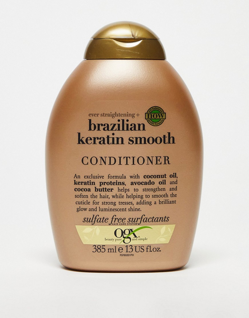 OGX Ever Straightening+ Brazilian Keratin Smooth Conditioner 385ml-No colour