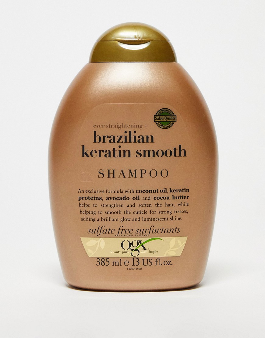 OGX Ever Straightening+ Brazilian Keratin Smooth Shampoo 385ml-No colour