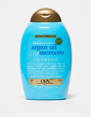 OGX Hydrate + Revive Argan Oil of Morocco Extra Strength Shampoo 385mL-No colour