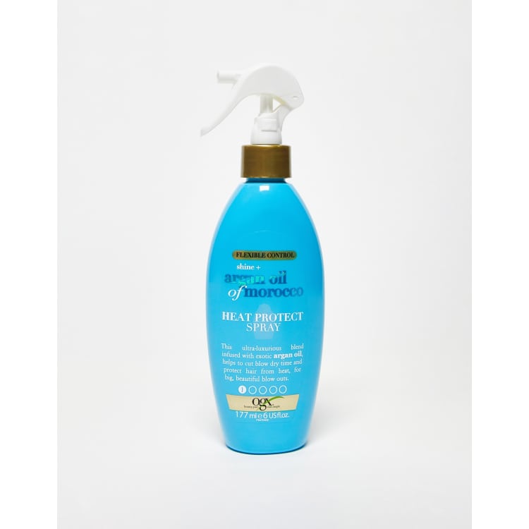 OGX Shine+ Argan Oil of Morocco Heat Protect Spray 177ml ASOS