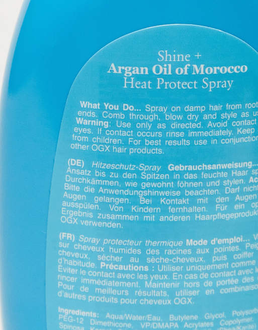 OGX Shine+ Argan Oil of Morocco Heat Protect Spray 177ml, 3 of 4