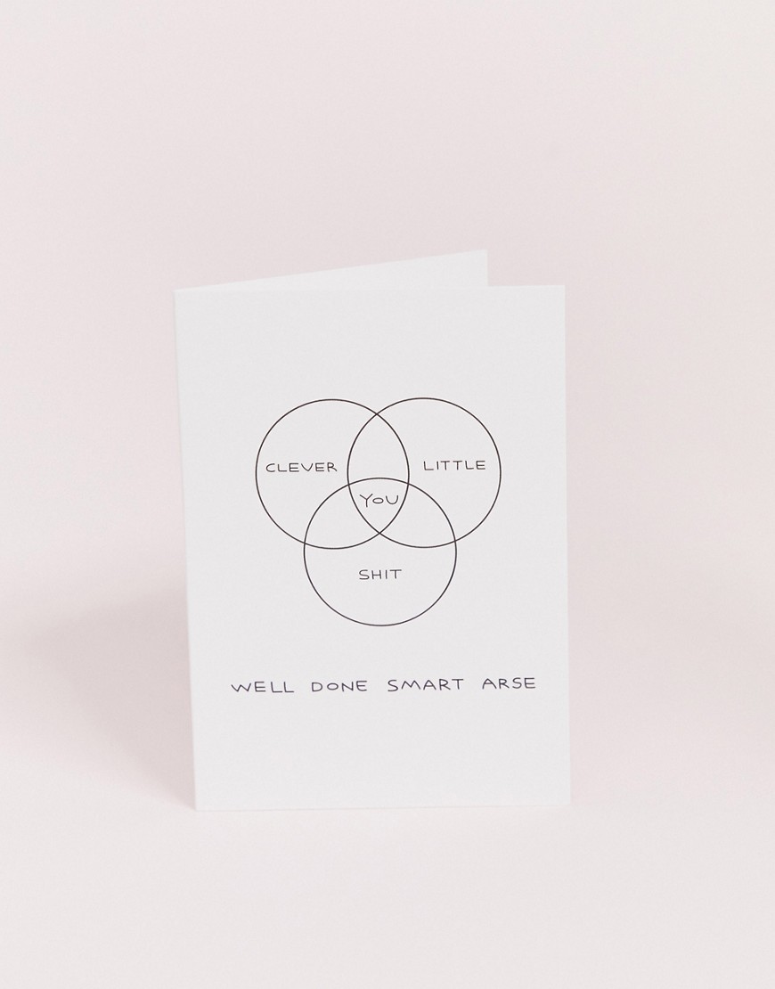Oh Deer – Kort med texten well done smart arse-Flerfärgad