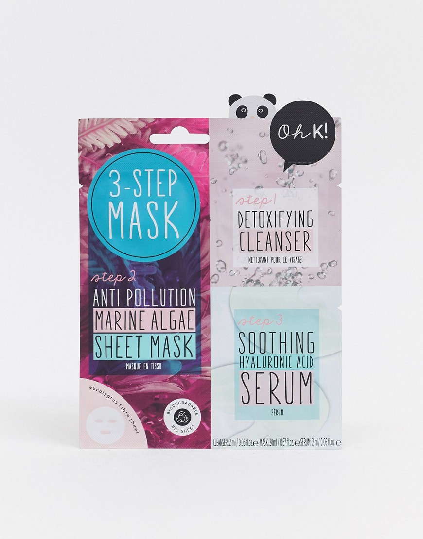 oh k! 3 step anti-pollution mask-clear