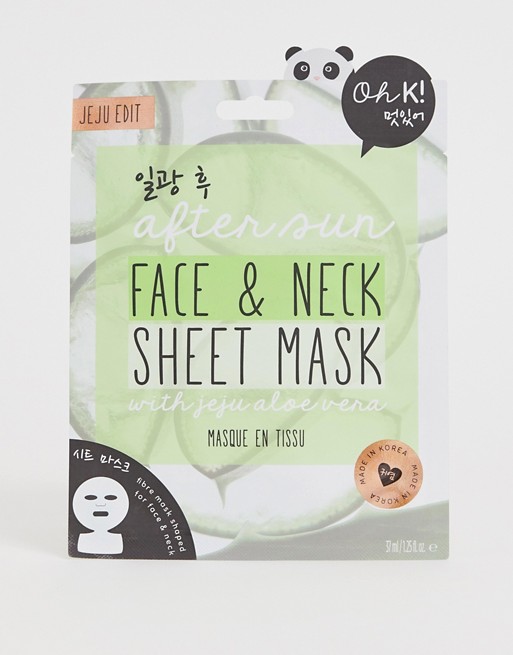 Oh K! After Sun Face And Neck Sheet Mask with Jeju Aloe Vera