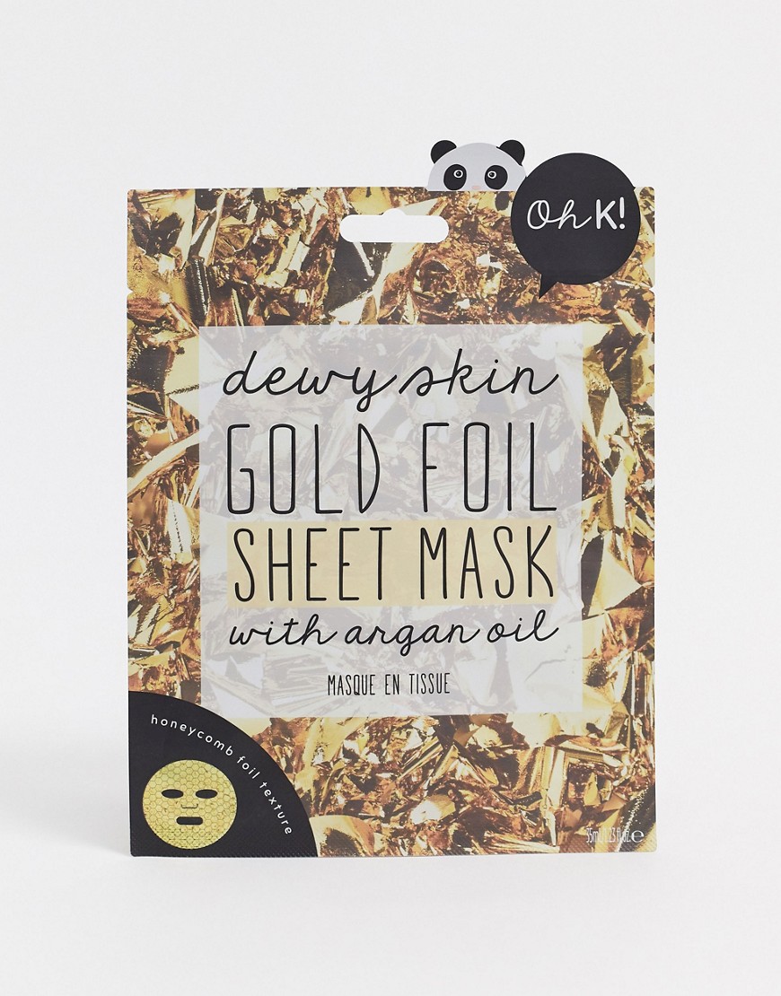 oh k! gold foil sheet mask-clear