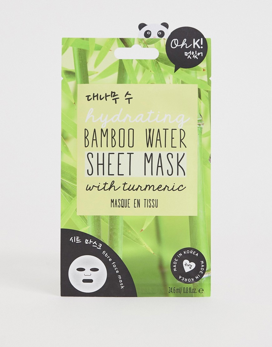 Oh K! – Hydrating Bamboo Water Sheet Mask – Ansiktsmask med bambuvatten-Ingen färg