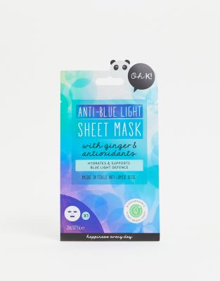 oh k! - maschera in tessuto contro la luce blu-trasparente