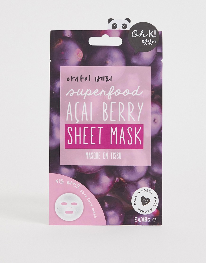 Oh K! - Superfood acai berry sheet mask-Zonder kleur