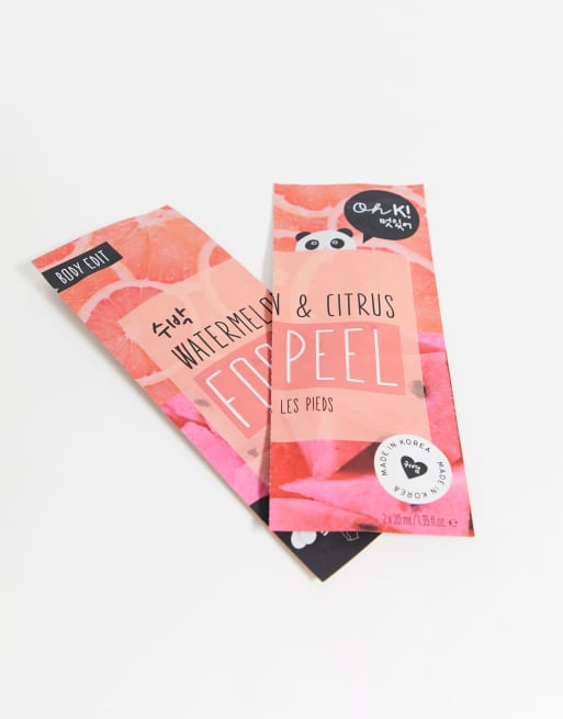 Oh K! Watermelon Pink Foot Peel, 3 of 4
