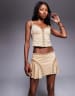 Oh Polly Jalsa grommets mini skirt in tan - part of a set