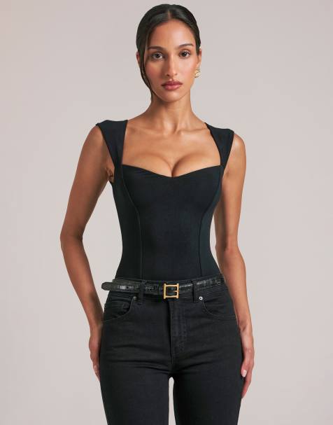 Oh Polly Body mit Herzausschnitt in Schwarz - view 1
