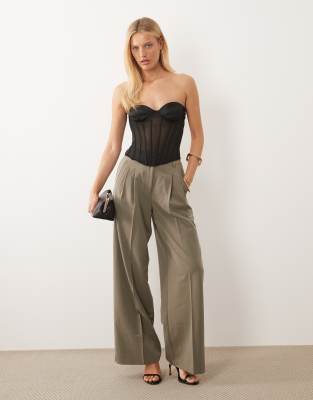 Oh Polly - Corset bustier en tulle - Noir