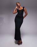 [Oh Polly] Oh Polly Dolcezza sweetheart midaxi dress in black 16 Black