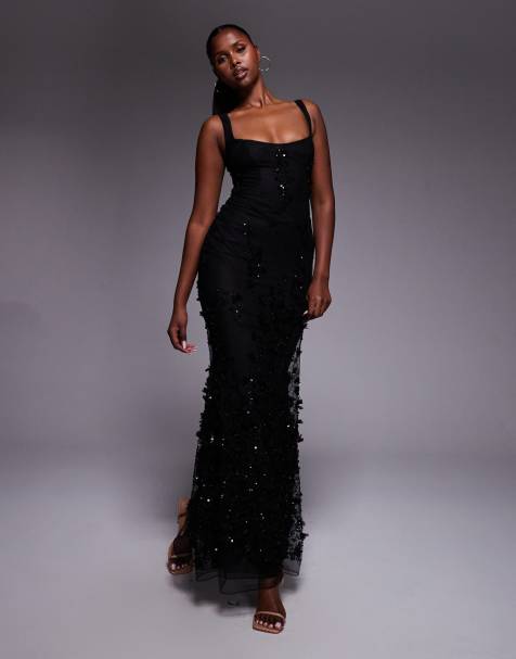 Oh Polly embellished fishtail corset gown in lilac - view 1